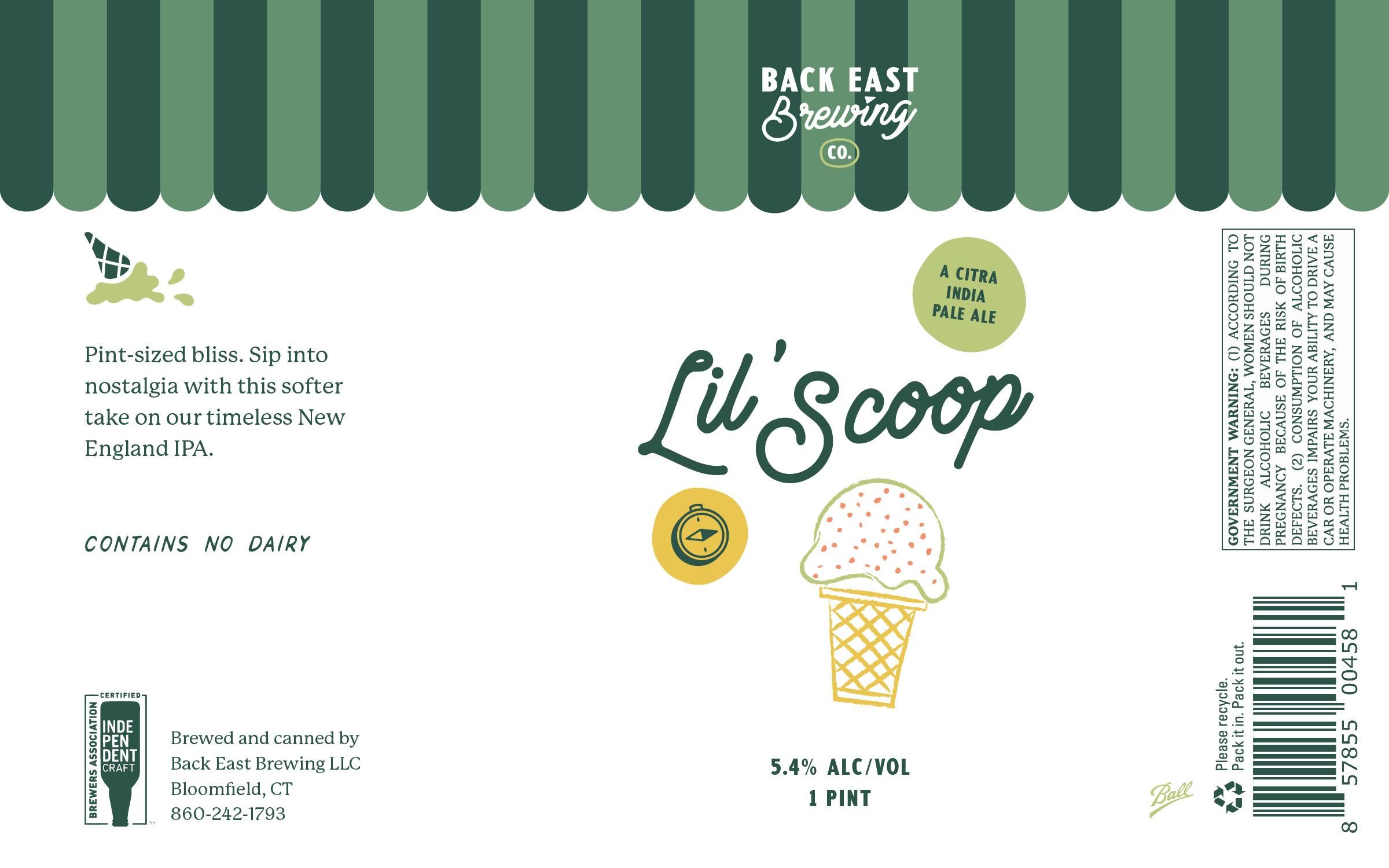 Back East Brewing Lil' Scoop New England IPA